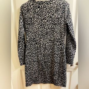 Leopard print sweater dress